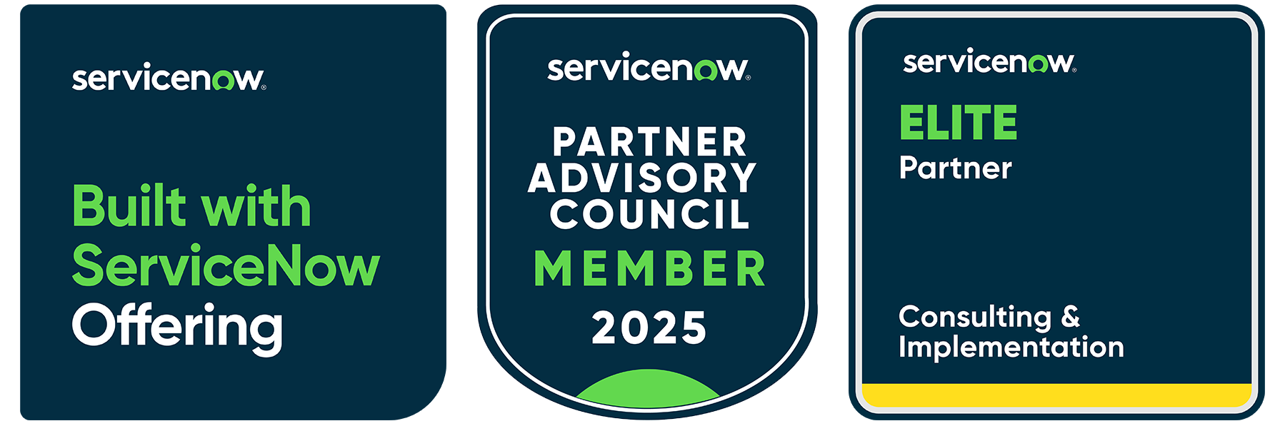 Built with ServiceNow Offering, Partner Advisory Council, Elite Partner
